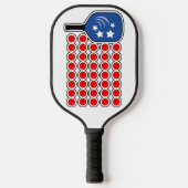 Amerikaanse vlag rood wit en blauw pickleballs pickleball paddle (Voorkant)