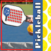 Amerikaanse vlag rood wit en blauw pickleballs pickleball paddle