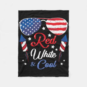 Amerikaanse vlag rood wit en koele patri fleece deken