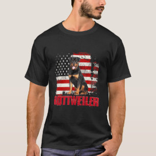 Amerikaanse vlag Rottweiler Dog T-shirt