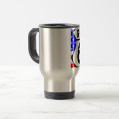 Amerikaanse vlag Route 66 Shield Stars & Stripes Reisbeker (Voorkant links)