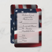 Amerikaanse vlag RSVP met Entree keuzes (Voorkant / Achterkant)
