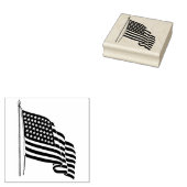 Amerikaanse vlag Rubber Stamp Rubberstempel (Gestempeld)