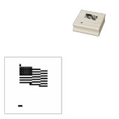 Amerikaanse vlag 	rubberstempel (Gestempeld)