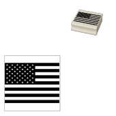 Amerikaanse vlag 	rubberstempel (Gestempeld)