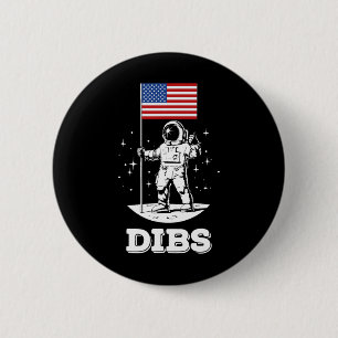 Amerikaanse Vlag Ruimtevaarder Ruimte 4 juli Ameri Ronde Button 5,7 Cm