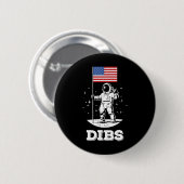 Amerikaanse Vlag Ruimtevaarder Ruimte 4 juli Ameri Ronde Button 5,7 Cm (Voorkant /achterkant)