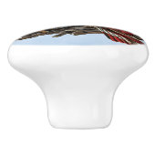 Amerikaanse vlag Rustic Bald Eagle Keramische Knop (Zijkant)