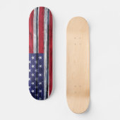 Amerikaanse vlag Rustic Wood Skateboard (Voorkant)