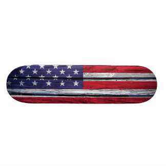 Amerikaanse vlag Rustic Wood Skateboard