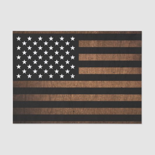 Amerikaanse Vlag Rustiek USA Patriottisch Tissuepapier (Voorkant)