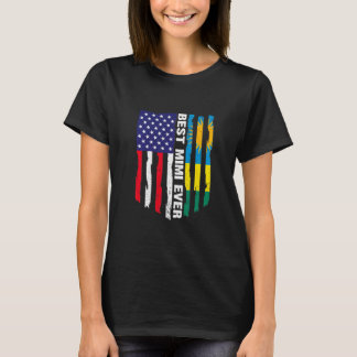 Amerikaanse vlag & Rwanda vlag beste Mimi ooit Pat T-shirt