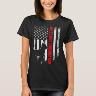 Amerikaanse vlag S Best Chihuahua mama T-shirt