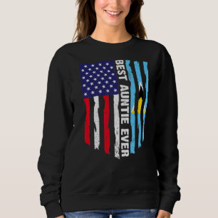 Amerikaanse vlag & Saint Lucia vlag Beste tante oo Trui