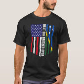 Amerikaanse vlag & Salomonseilanden vlag Beste Big T-shirt (Voorkant)