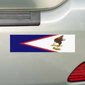 Amerikaanse vlag Samoa Bumpersticker (Op auto)