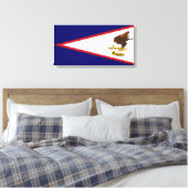 Amerikaanse vlag Samoa Canvas Afdruk (Insitu (Slaapkamer))