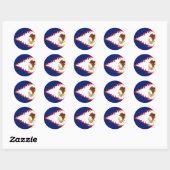 Amerikaanse vlag Samoa Gnarly Ronde Sticker (Vel)