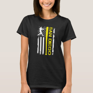 Amerikaanse vlag San Diego Baseball T-shirt