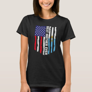 Amerikaanse vlag & San Marino vlag Beste moeder oo T-shirt