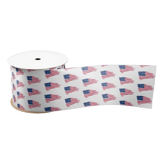 Amerikaanse vlag Satin Ribbon Lint (Spoel)