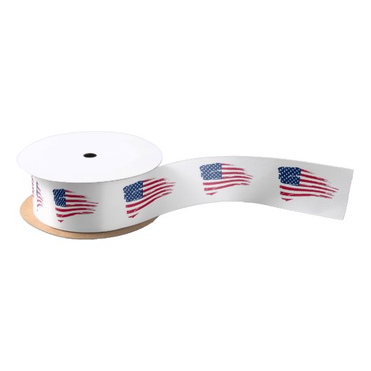 Amerikaanse vlag Satin Ribbon Lint (Spoel)