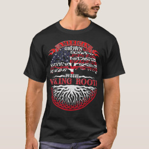 Amerikaanse vlag Scandinavische Amerikaan groeide T-shirt