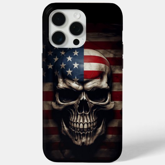 Amerikaanse Vlag Schedel Case-Mate iPhone Case (Achterkant)