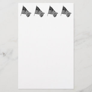 Amerikaanse Vlag Schets Wit Briefpapier