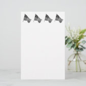 Amerikaanse Vlag Schets Wit Briefpapier (Staand voorkant)