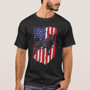 Amerikaanse Vlag Schipperke 4 juli Amerika T-shirt