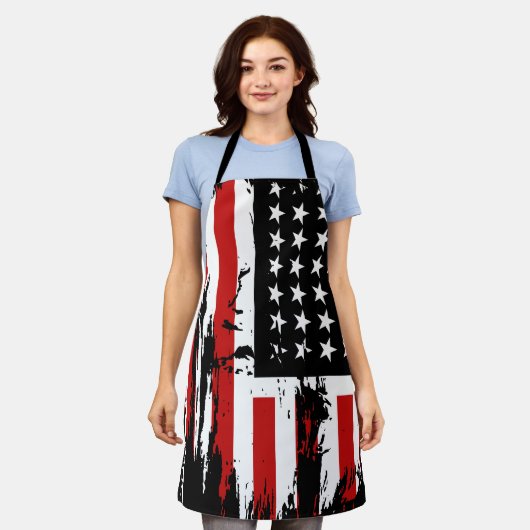  Amerikaanse vlag Schort (Gedragen)