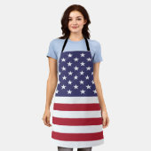 Amerikaanse vlag schort (Gedragen)