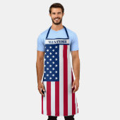 Amerikaanse vlag schort (Gedragen)