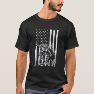 Amerikaanse Vlag Schotse Koe Schotse Hoogland Koe T-shirt