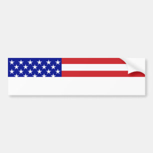 Amerikaanse vlag - Schrijf uw eigen tekst Bumpersticker
