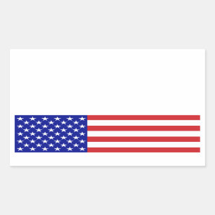 Amerikaanse vlag - Schrijf uw eigen tekst Rechthoekige Sticker