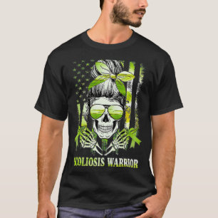 Amerikaanse vlag Scoliosis Awareness Gr T-shirt