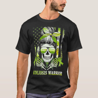 Amerikaanse vlag Scoliosis Awareness Gr T-shirt