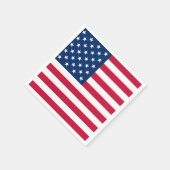 Amerikaanse vlag servetten - Patriottisch (Hoek)