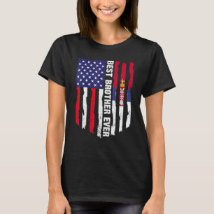 Amerikaanse vlag & Servië vlag beste broer ooit fa T-shirt