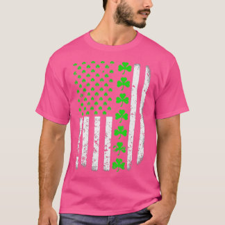 Amerikaanse vlag Shamrock GreenClover Boy T-shirt