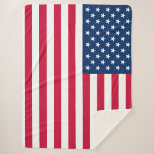 Amerikaanse vlag Sherpa Blanket USA Sherpa Deken