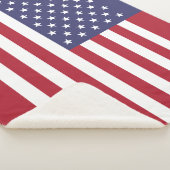 Amerikaanse vlag sherpa deken (3/4)