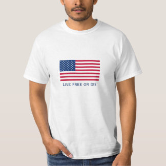 Amerikaanse vlag Shirt "Live Free or Die"
