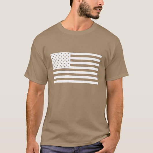 Amerikaanse vlag - Shirt met witte tekst (Voorkant)