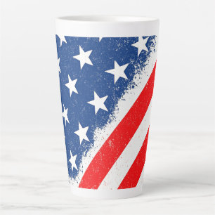 Amerikaanse vlag Shirt USA Patriottische Star Stri Latte Mok