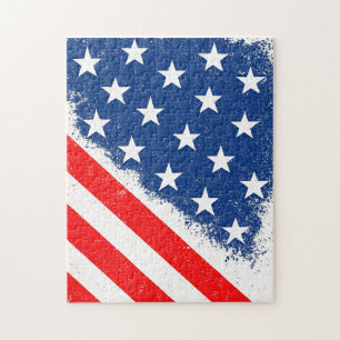 Amerikaanse vlag Shirt USA Patriottische Star Stri Legpuzzel