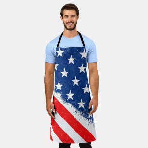 Amerikaanse vlag Shirt USA Patriottische Star Stri Schort