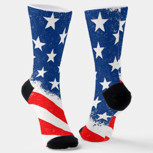 Amerikaanse vlag Shirt USA Patriottische Star Stri Sokken
